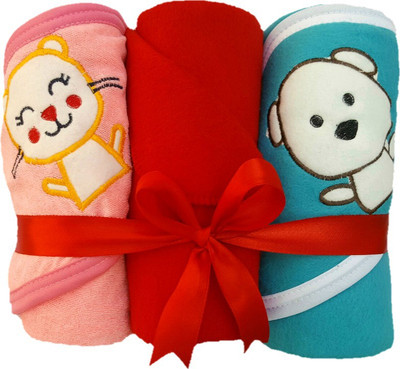 

Brandonn Striped  Hooded Baby Blanket(Microfiber, Multicolor