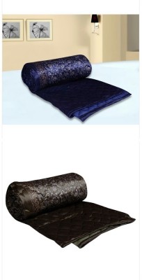 Chelsi Self Design Double Quilt for  Mild Winter(Microfiber, Multicolor)