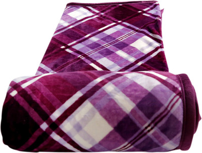 

Shoppeholics Checkered Double Blanket(Microfiber, Multicolor)