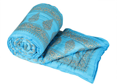 GRJ India Floral Single Comforter(Microfiber, Multicolor)