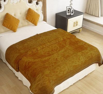 

Home Candy Floral  Mink Blanket(Microfiber, Orange