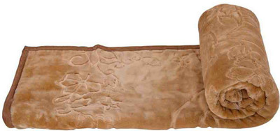 

Kaarigar Self Design Single Blanket(Microfiber, Brown)