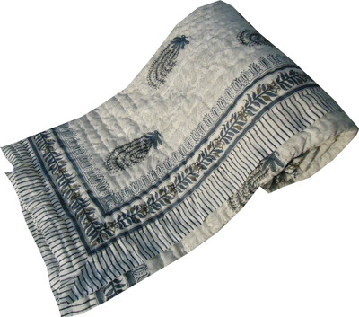 5% OFF on Jaipur Art and Craft Floral Single Quilt(Cotton, Mutlicolor)