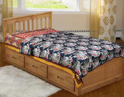 

Akshat International Floral Single Dohar(Cotton, Dark Blue, Red)