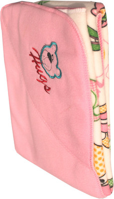 

My NewBorn Cartoon  Hooded Baby Blanket(Polyester, Pink