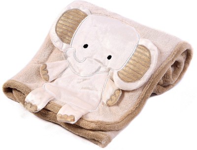

Babyoodles Motifs  Crib Baby Blanket(Microfiber, Beige