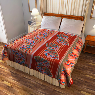

Bombay Dyeing Printed Double Blanket(Microfiber, Brown)