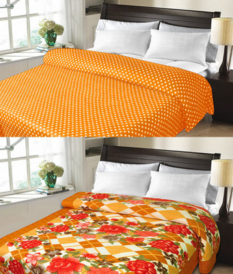 

Sanvi Traders Floral Double Blanket(Microfiber, Multicolor)