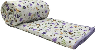 

Snuggle Floral Single Blanket(Cotton, Multicolor)