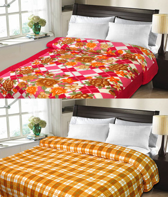 

Sanvi Traders Floral Double Blanket(Microfiber, Multicolor)