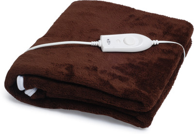 EXPRESSIONS Plain  Electric Blanket(Polyester, Brown