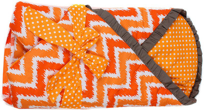 

Bacati Geometric  Crib Baby Blanket(Microfiber, Orange