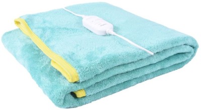 Home Elite Solid Single Electric Blanket for  Heavy Winter(Polyester, Green)
