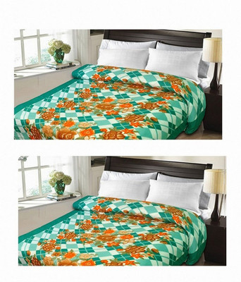 

Sanvi Traders Floral Double Blanket(Microfiber, Multicolor)