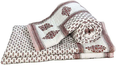 

Kaarigar Printed Double Comforter(Cotton, Brown)
