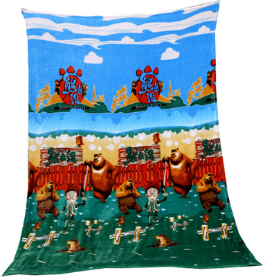 

Tima Cartoon  AC Blanket(Polyester, Blue