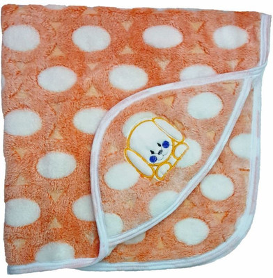 

Brandonn Polka  Hooded Baby Blanket(Microfiber, Orange