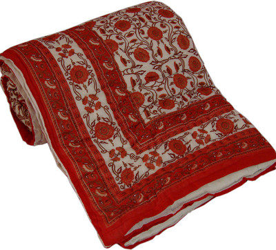 25% OFF on Little India Floral Double Quilt, Comforter White, Red(Quilt) 25% OFF on Little India Floral Double Quilt, Comforter White, Red(Quilt)