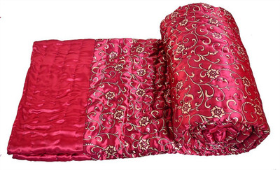 Sellstra Floral  Comforter(Microfiber, Red