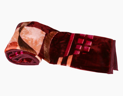 

IndiStar Floral  Mink Blanket(Microfiber, Maroon, Cream, Cream;maroon