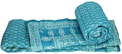 

Kaarigar Printed Single Comforter(Microfiber, Blue)