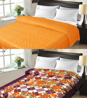 

Sanvi Traders Floral Double Blanket(Microfiber, Multicolor)