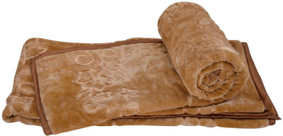

Kaarigar Self Design Single Blanket(Microfiber, Brown)