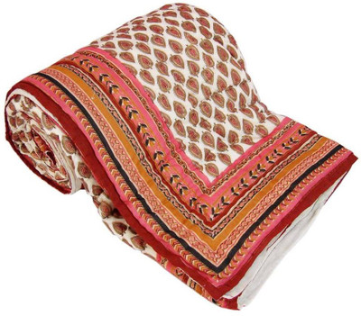 

Kaarigar Printed Double Comforter(Cotton, Red)