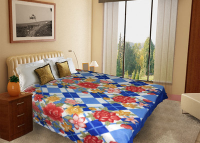 Christy's Collection Floral Double Blanket(Pollar, Multicolor) Christy's Collection Floral Double Blanket(Pollar, Multicolor)
