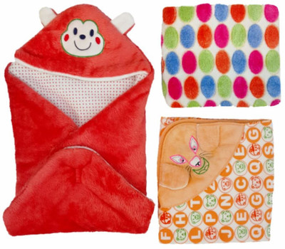 

Brandonn Printed  Hooded Baby Blanket(Microfiber, Multicolor