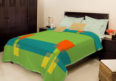 

Bombay Dyeing Plain Single Mink Blanket(Microfiber, Green)