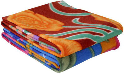 

Peponi Floral  Coral Blanket(Microfiber, Multicolor