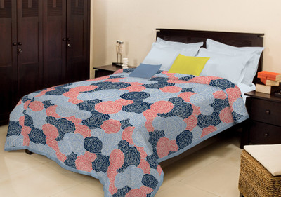 

Bombay Dyeing Floral Single Coral Blanket(Polyester, Light Blue)
