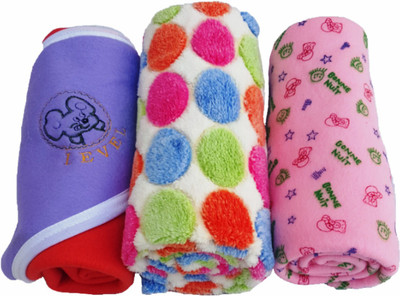 Brandonn Printed  Hooded Baby Blanket(Microfiber, Pink