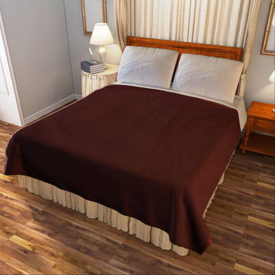 

Bombay Dyeing Plain Double Blanket(Microfiber, coffie)