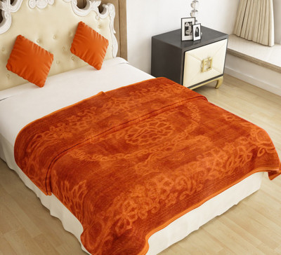 

Home Candy Floral  Mink Blanket(Microfiber, Brown