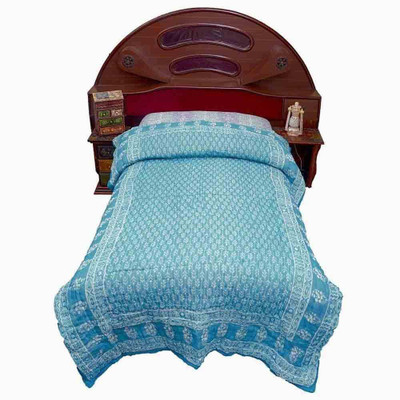 50% OFF on Home India Abstract Single Quilt(Blue)