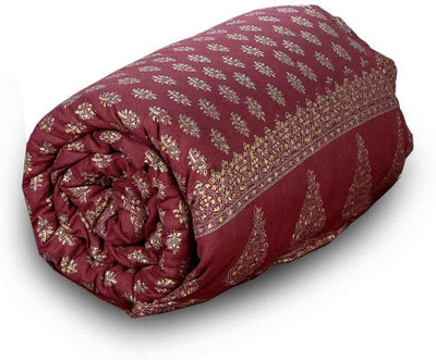 

Indian Gift Emporium Damask Single Comforter(Microfiber, Maroon)