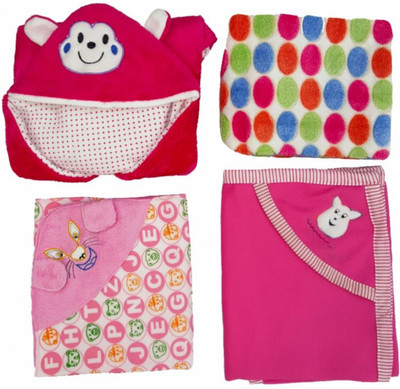 

Brandonn Printed  Hooded Baby Blanket(Microfiber, Multicolor