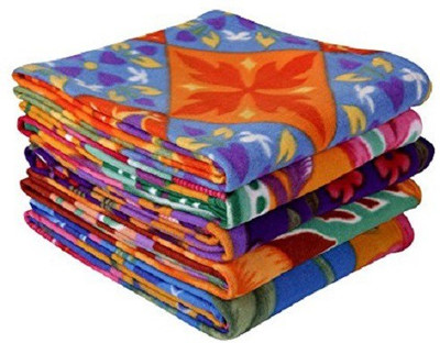 ZACHARIAS Floral Single Fleece Blanket for  AC Room(Polyester, Multicolor)
