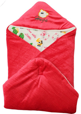 

My NewBorn Cartoon  Hooded Baby Blanket(Polyester, Orange