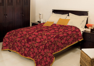 

Bombay Dyeing Floral Single Coral Blanket(Polyester, Red)