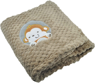 

Babysid Collections Self Design  Blanket(Microfiber, Brown