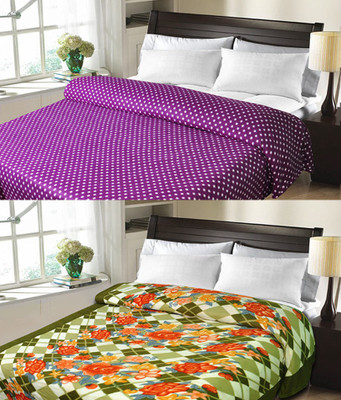 

Sanvi Traders Floral Double Blanket(Microfiber, Multicolor)