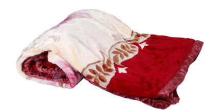 

IndiWeaves Floral  Mink Blanket(Polyester, Red