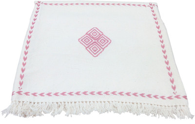 

Rope International Embroidered  Throw(Cotton, White