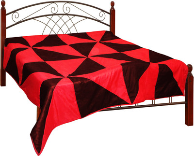 75% OFF on Zikrak Exim Checkered King Quilt(Polyester, Red, Brown)