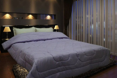 

Snuggle Striped  Comforter(Cotton, Lavender