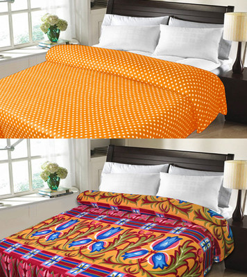 

Sanvi Traders Floral Double Blanket(Microfiber, Multicolor)