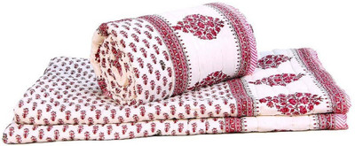 

Kaarigar Floral Double Comforter(Cotton, Brown)